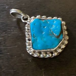 Turquoise Sterling Sterling Silver Pendant